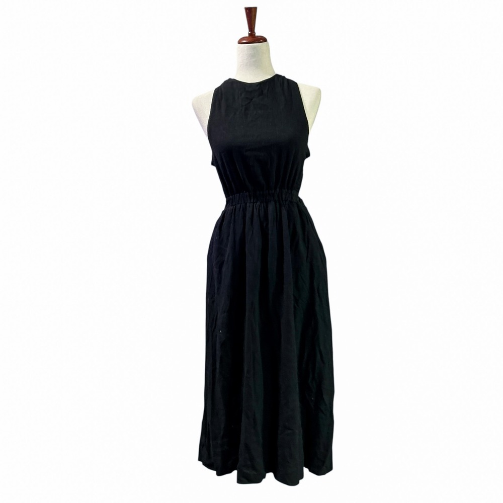 Vici Dress NWT Medium Open Back Black Maxi A-Line Boho Chic‎ Party Vacation